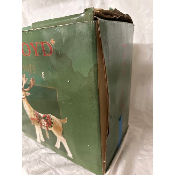 NEW Fitz & Floyd "Christmas Tidings" Ceramic Reindeer Figurines Discontinued - Picture 10 of 10